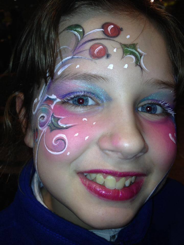Holly Christmas Face Painting London Face Painters