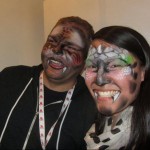 Face painting at the home of England Rugby