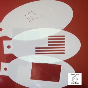 London Face Painters USA flag face painting stencil set of 3